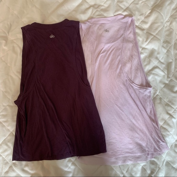 Alo Yoga Ribbed Racer Back Tank Top Bundle - Picture 1 of 7
